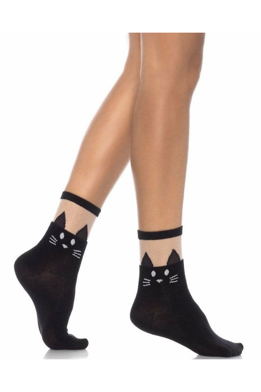 Black Cat Ankle Socks - NinaDoesTheMost