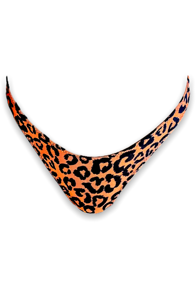 Orange Leopard Mesh Thong - NinaDoesTheMost